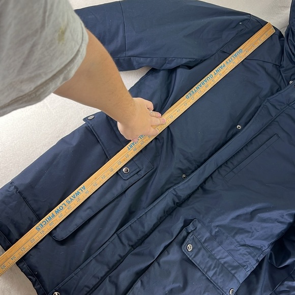 Selected Homme Identity Hooded Coat Winter Rain Heavy Jacket Blue Mens L Zip Up - Picture 7 of 16